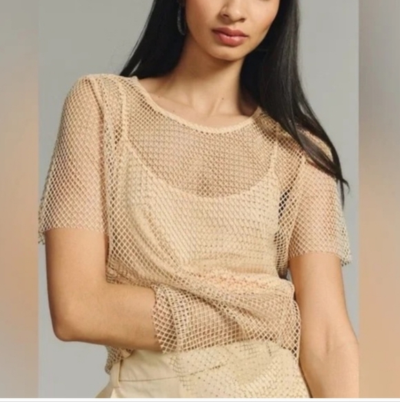 Sunday In Brooklyn Mesh Rhinestone Top - Picture 5 of 12